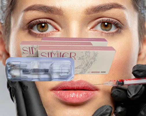 Ζελέ Cross Linked Hyaluronic Acid Lip Filler Anti Wrinkle 1 ml 2 ml Εναλλακτικό για τα χείλη
